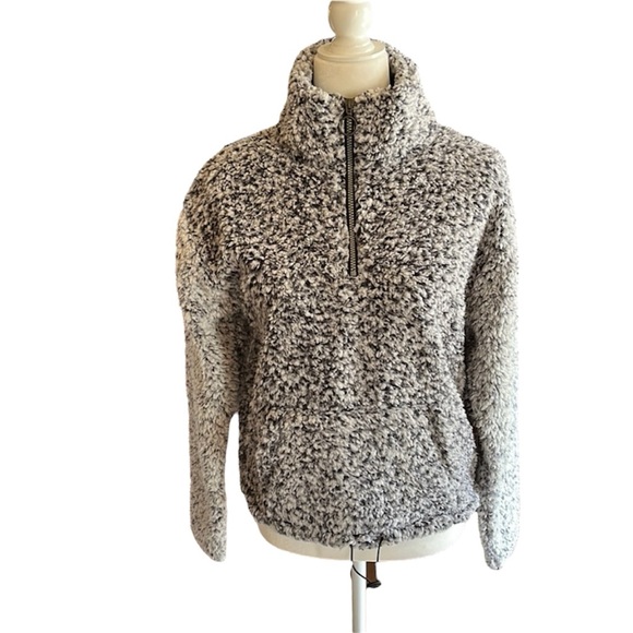 Sherpa Cozy Softest Faux Fur Zippered Sweater Size M - Picture 1 of 13